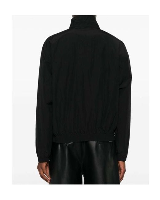 MARINE SERRE Black Logo Embroidered Sport Track Jacket for men