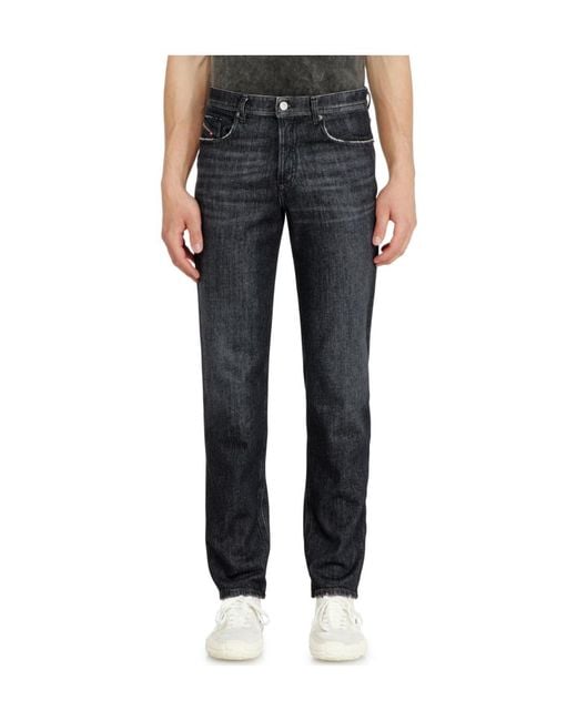 DIESEL Gray D-Finitive Tapered-Leg Jeans for men