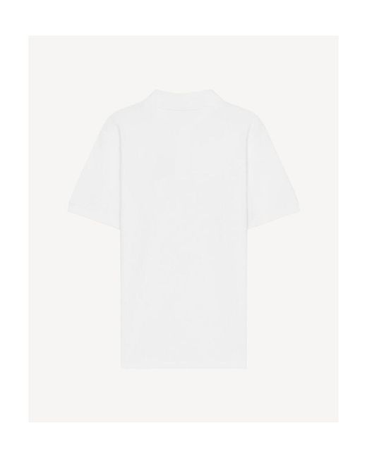KENZO White Logo Embroidered Short-Sleeved Polo Shirt for men