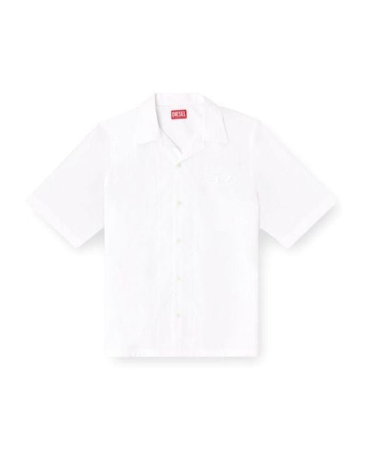DIESEL White Cotton Shirt for men