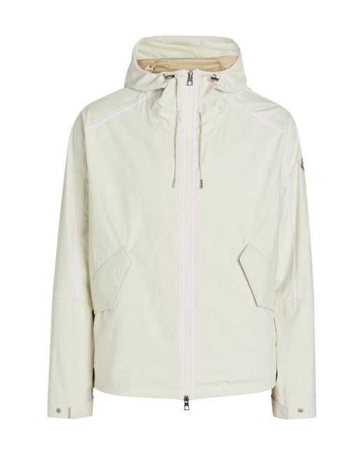 Moncler White Hooded Shell Jacket for men