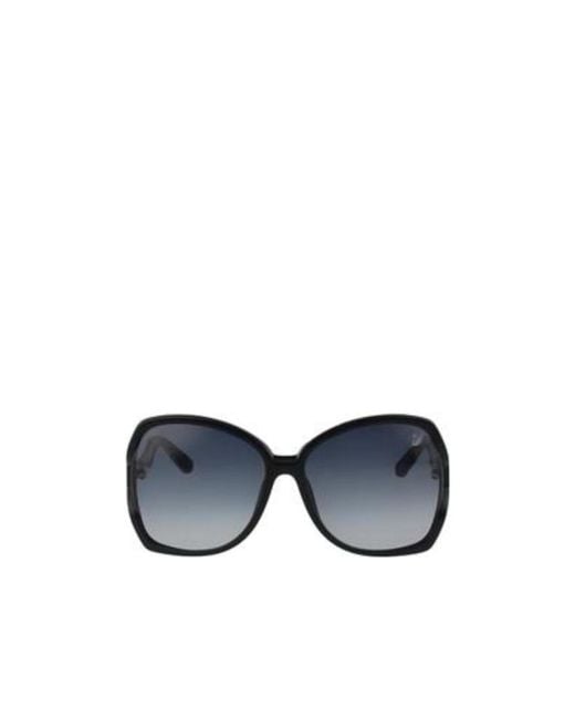 Swarovski Blue Polygonal Sunglasses