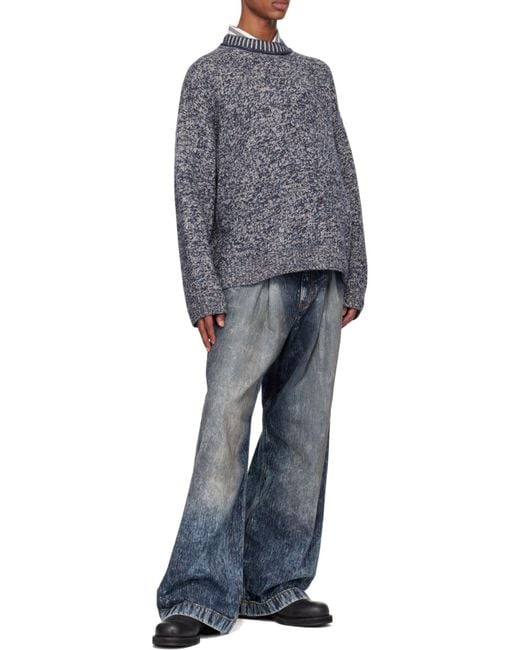 Acne Gray Jacquard Jumper for men