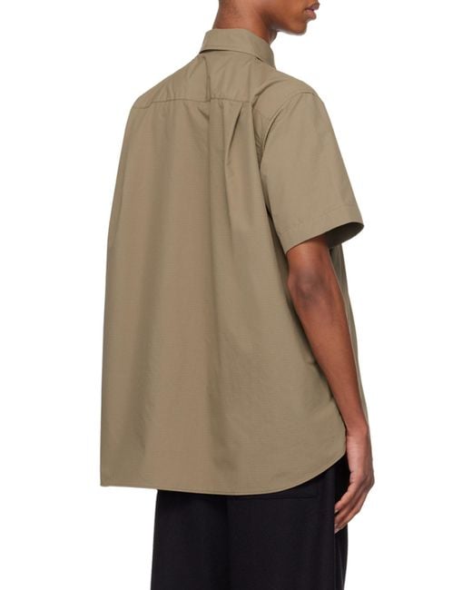 Sacai Gray Ripstop Shirt for men