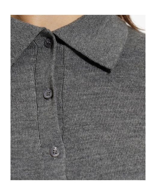 IRO Gray Button-Up Sweater