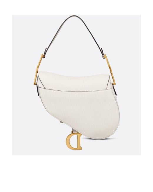 Dior White Saddle Bag