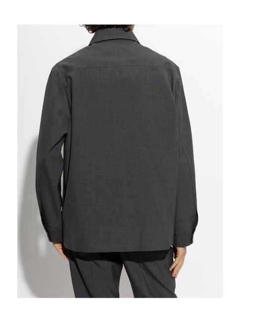 Jil Sander Black Long-Sleeve Zip-Up Jacket for men