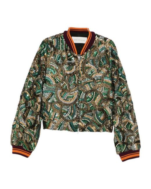 Dries Van Noten Green Long-Sleeved Casual Jacket for men