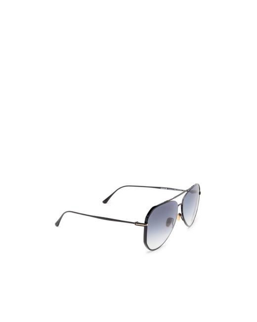 Tom Ford White Logo Sunglasses for men