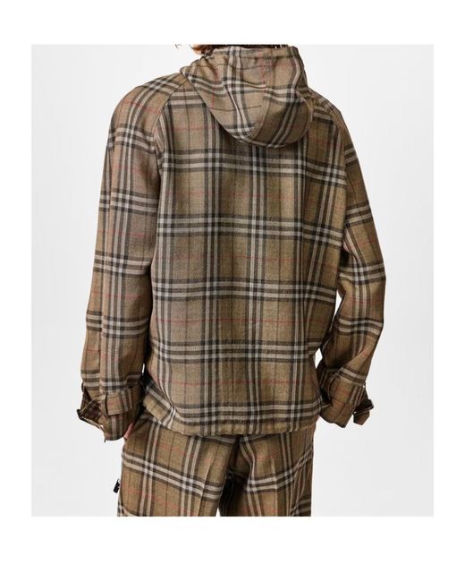 Burberry Green Half-Zip Casual Jacket for men