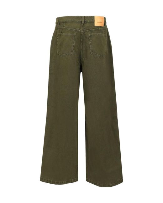 AMI Green Ami Wide Leg Jeans for men