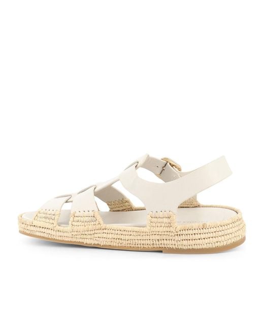 Paloma Barceló Natural Woven Flat Sandals