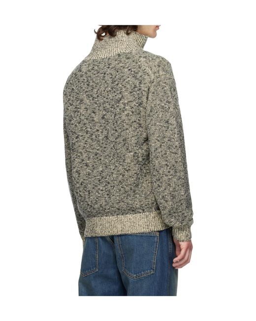 Jil Sander Gray Long-Sleeved Wool Blend Sweater for men