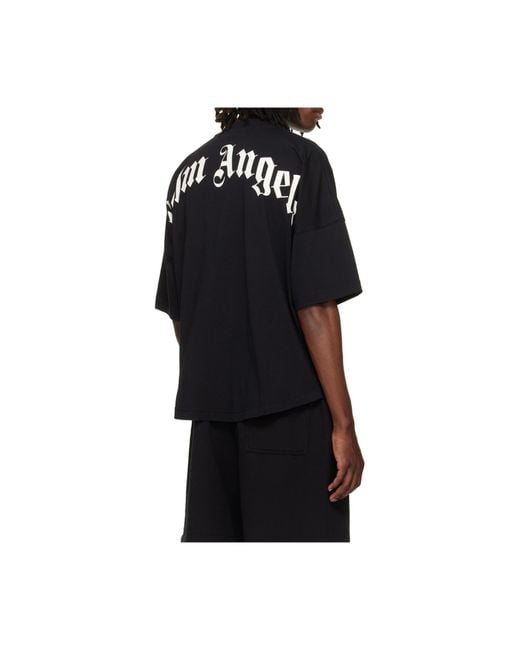 Palm Angels Black Classic Logo Over Tee for men