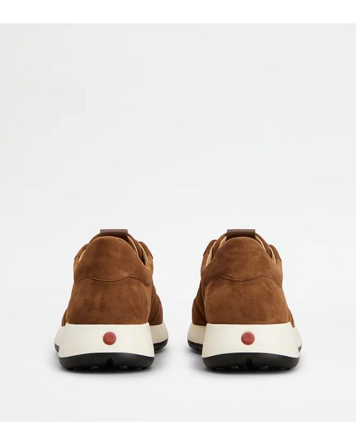Tod's Brown Dot Suede Sneakers for men