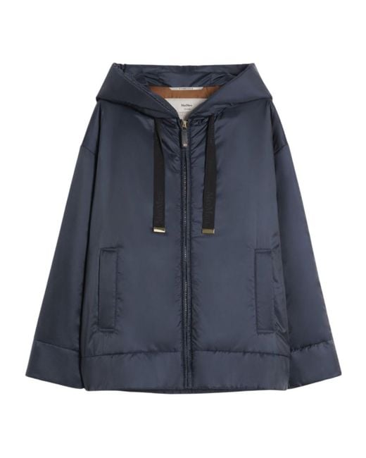 Max Mara Blue The Cube Daria Quilted Hooded Jacket
