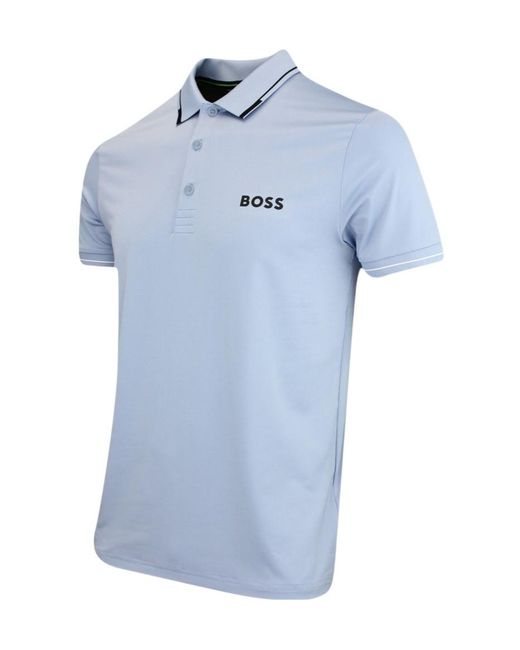 Boss Blue Short-Sleeved Polo Shirt for men