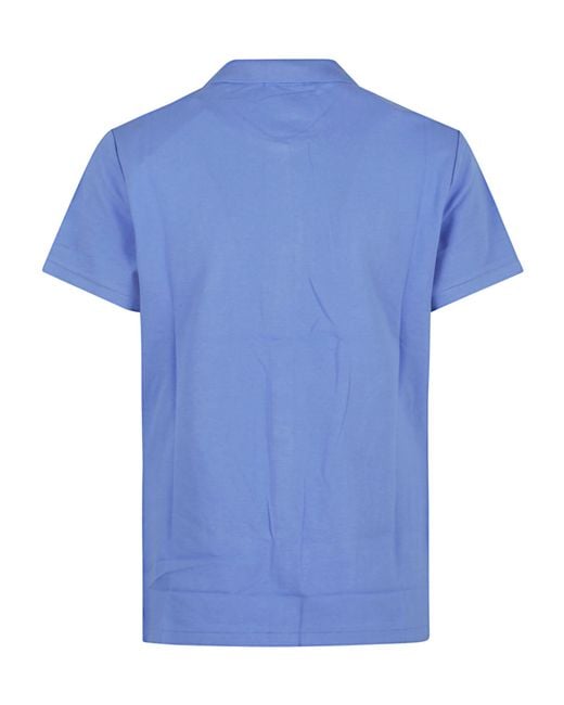Polo Ralph Lauren Blue Buttoned-Placket Polo Shirt