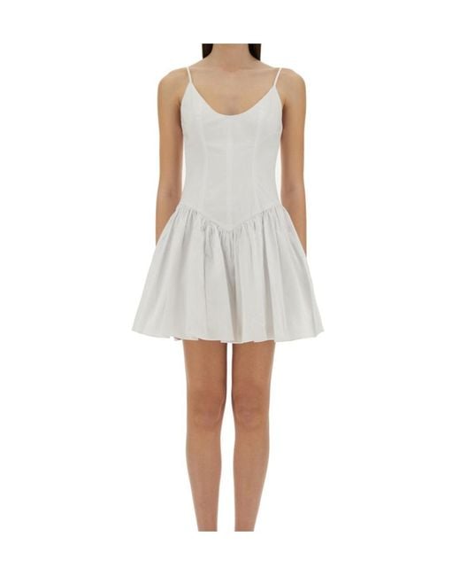 Staud White Dene Mini Dress
