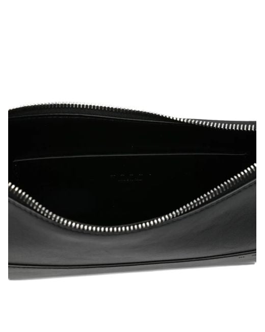 Marni Black Zip-Up Shoulder Bag