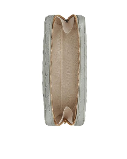 Bottega Veneta Gray Medium Intrecciato Zippered Pouch