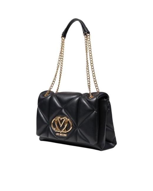 Moschino Black Flap Shoulder Bag
