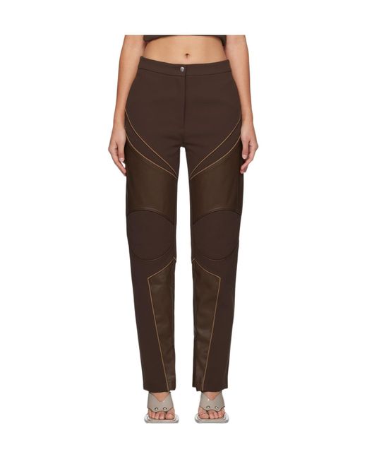 Paris Georgia Brown Patchwork Casual Pants