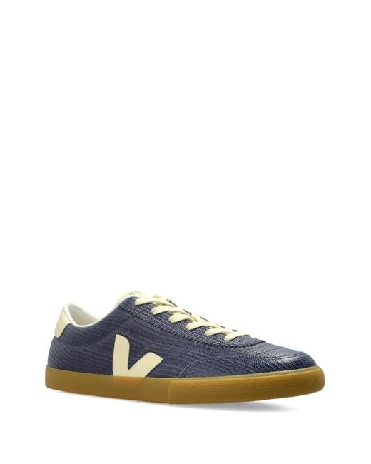 Veja Blue Panenka Leather Lace-Up Sneakers
