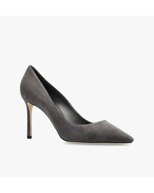 Jimmy Choo Gray Romy Pointed-Toe Pumps