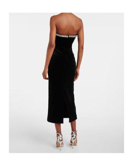 Roland Mouret Black Embellished Strapless Dress