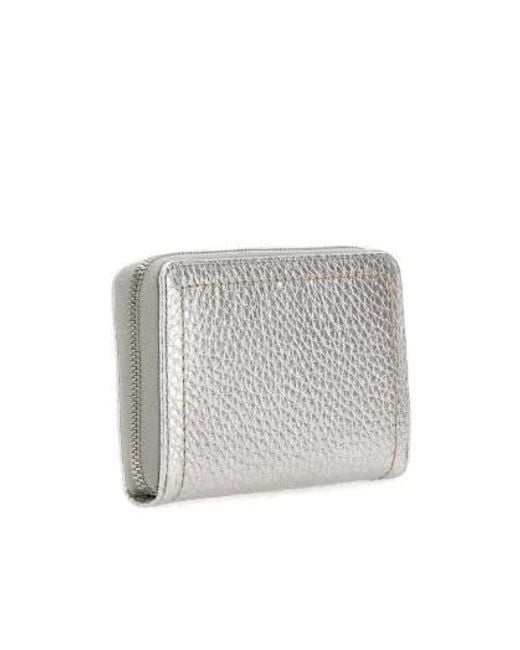 Gianni Chiarini White Bubble Zip-Around Wallet