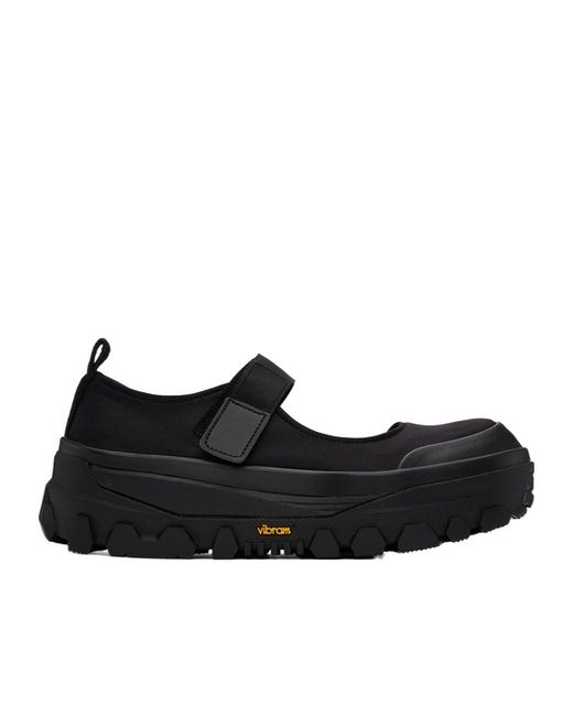 Amomento Black Vibram Mary Jane Loafers