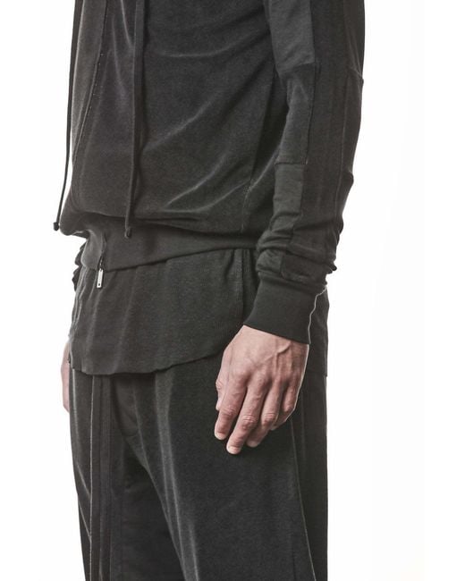 Thom Krom Black Zip Hoodie for men