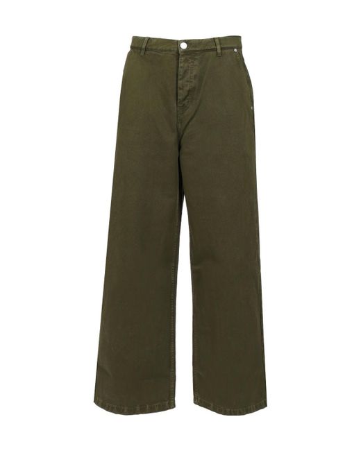 AMI Green Ami Wide Leg Jeans for men