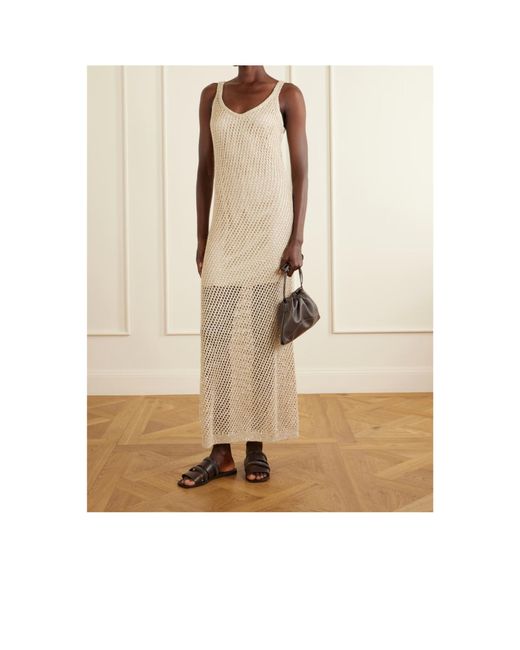 Brunello Cucinelli Brown Square-Toe Flat Sandals