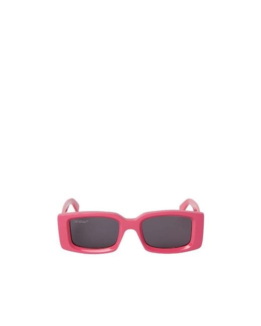 Off-White c/o Virgil Abloh Pink Arthur Rectangular Frame Sunglasses for men