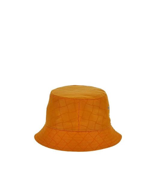Bottega Veneta Orange Intrecciato-Jacquard Bucket Hat