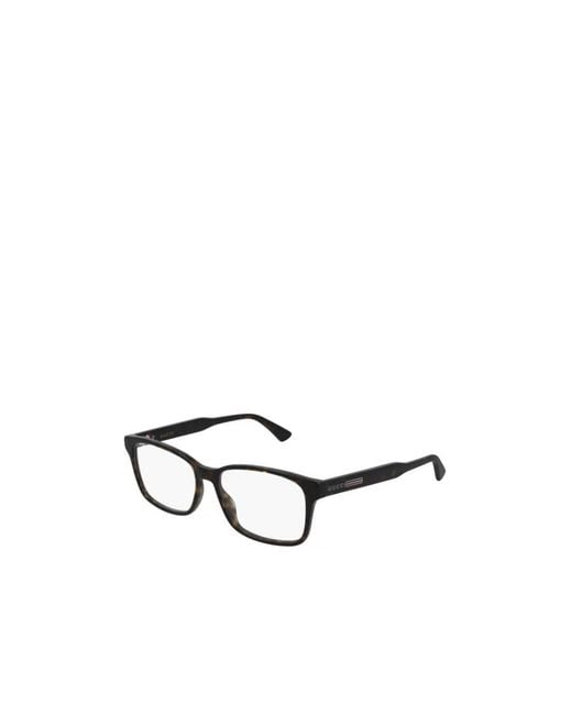 Gucci White Eyewear Rectangle Frame Glasses for men