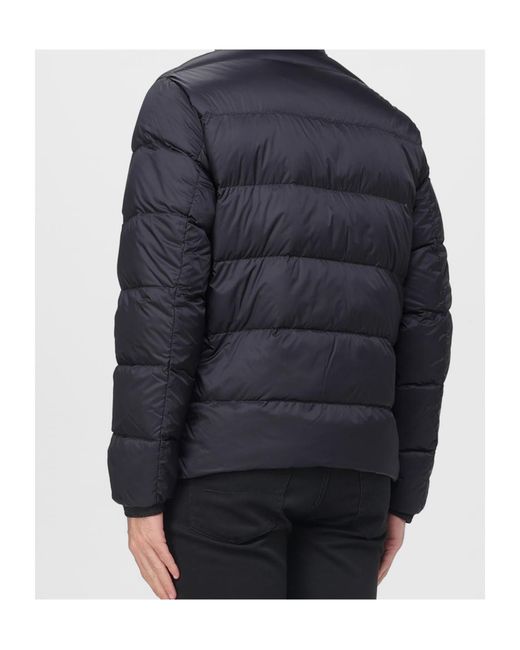 ARMANI EXCHANGE Black Quilted Zip Jacket for men