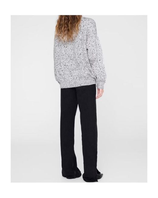 Anine Bing Gray Long-Sleeved Sweater