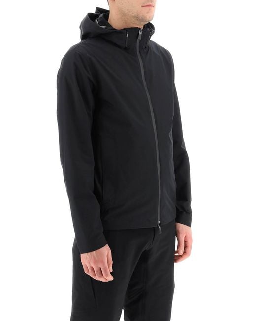 Herno Blue Zip-Up Hooded Jacket for men