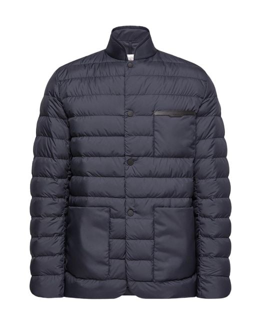 Moncler Blue Kenai Mid-Length Down Jacket for men