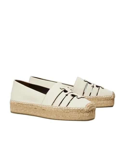 Tory Burch Natural Ines Platform Espadrilles