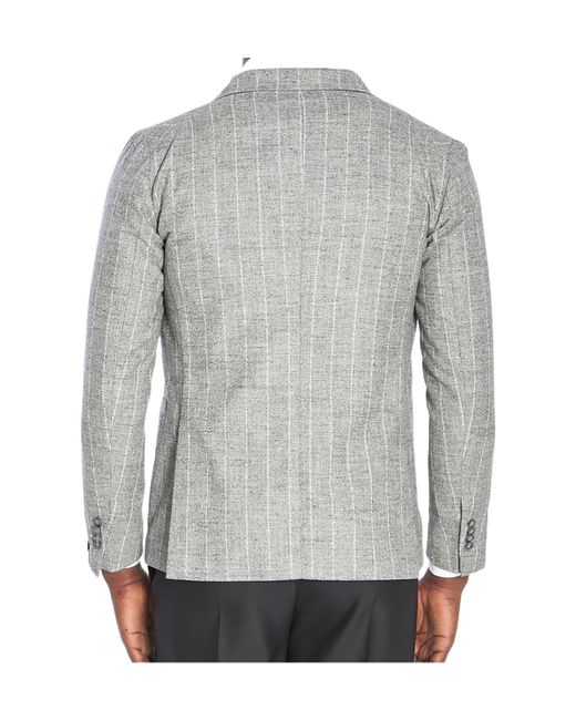 Tagliatore Gray Montecarlo Double-Breasted Tailored Blazer for men