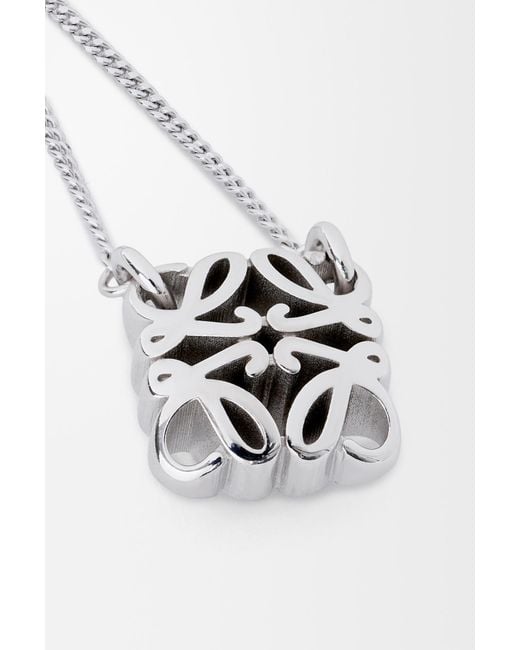 Loewe White Anagram Bombé Necklace