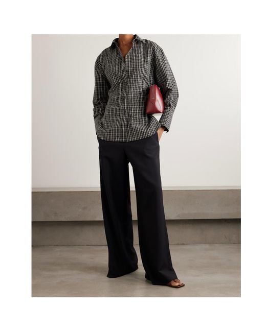 Rohe Black Checked Buttoned Shirt