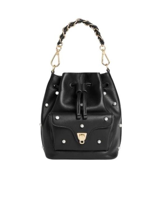 Coccinelle Black Drawstring Shoulder Bag