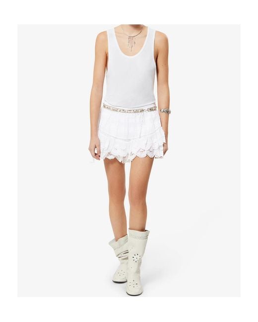 Isabel Marant White Isabel Marant Étoile Puria Ruffled Shorts