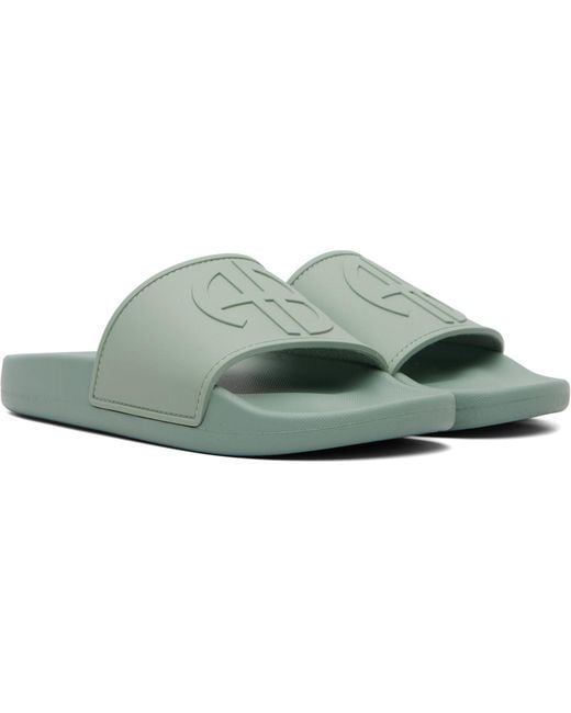 Anine Bing Green Isla Slippers