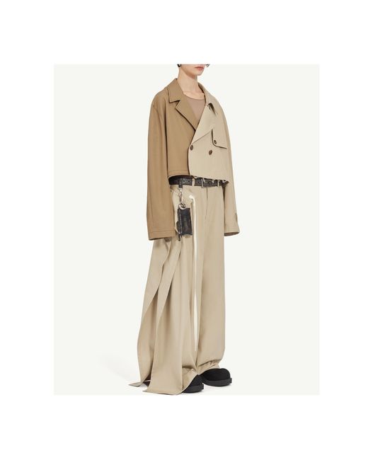 MM6 by Maison Margiela Natural Cropped Trench Coat